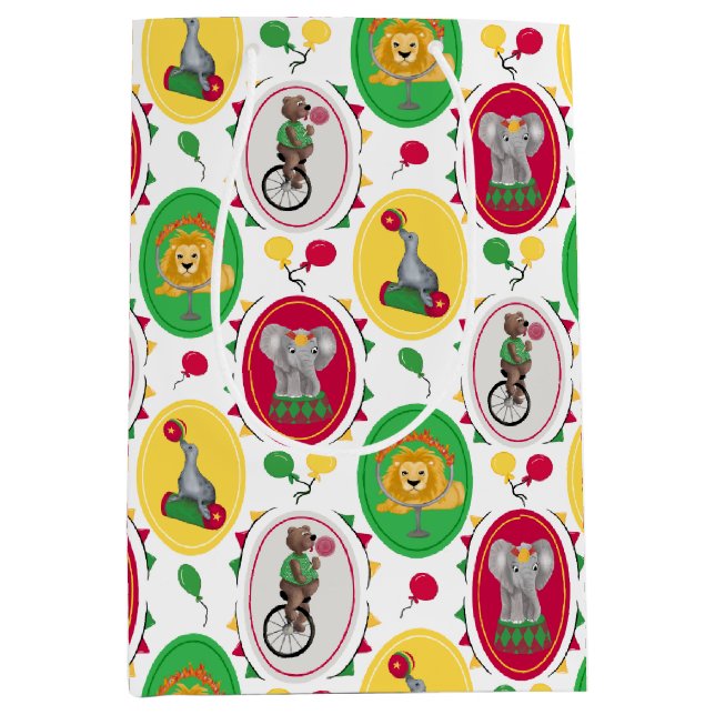 Cute Primary Färgad Whimsical Circus Animals (Framsidan)