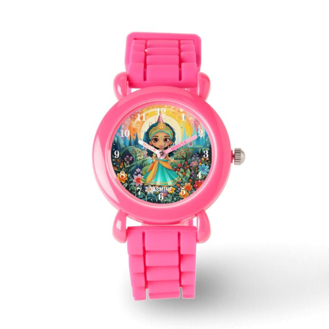 Cute Princess älskare flickor add namn Watch Armbandsur (Framsida)