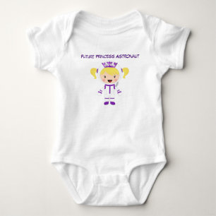 Cute Princess Astronaut Flicka Bodykostym T Shirt