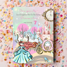 Cute Princess Birthday bjudande