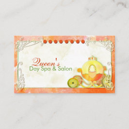 Cute Princess Carriage Spa Salon Visitkort