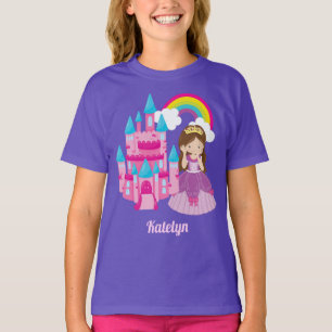 Cute Princess Castle Fairytale Födelsedagsfest Gir T Shirt