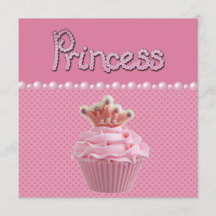 Cute Princess Cupaka Baby Shower Inbjudningar