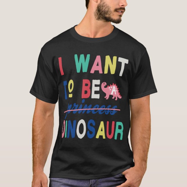 Cute Princess Dinosaur T Shirt (Framsida)