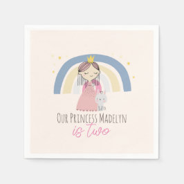 Cute Princess Födelsedagsfest Pappersservett