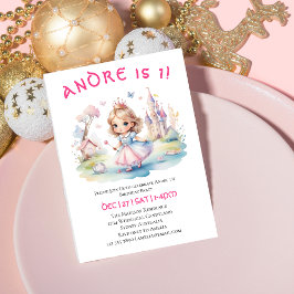 Cute Princess i Whimsical wonderland Inbjudningar