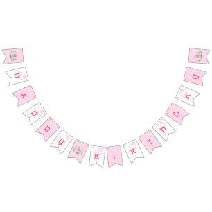 Cute Princess i Whimsical Wonderland Vimplar