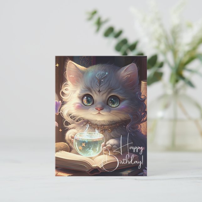 Cute Princess Kitten Vykort (Stående Fram)