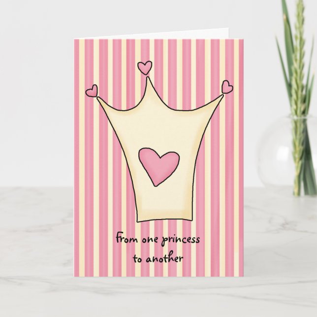 Cute Princess Krona-födelsedagskort Kort (Framsida)