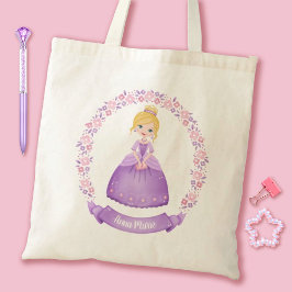 Cute Princess Lila Personlig Tygkasse