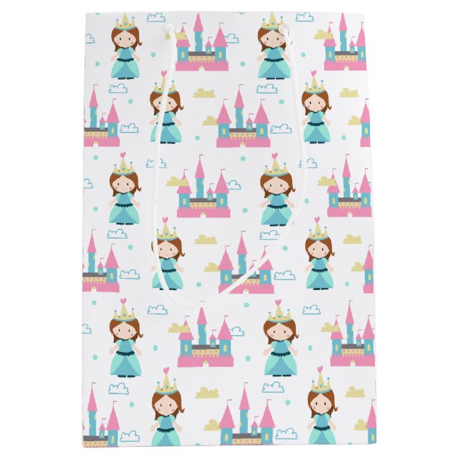 Cute Princess Rosa Castle Födelsedagsfest (Framsidan)