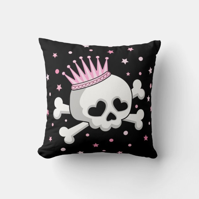 Cute Princess Skull Kudde (Framsida)
