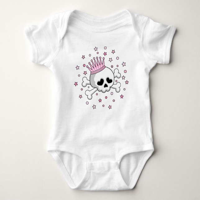 Cute Princess Skull T-shirt (Framsida)