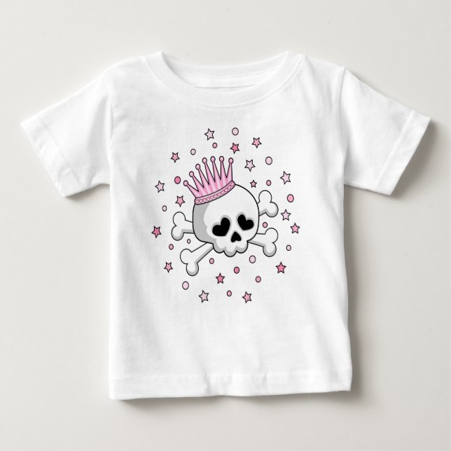 Cute Princess Skull T-shirt (Framsida)