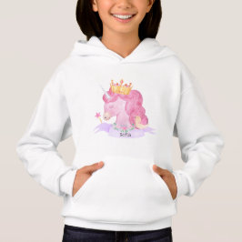 👑 Cute Princess Unicorn Custom Name T Shirt