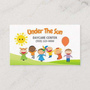 Cute Professionell Childcare Daycare Babywatch Visitkort