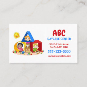 Cute Professionell Childcare Daycare Babywatch Visitkort