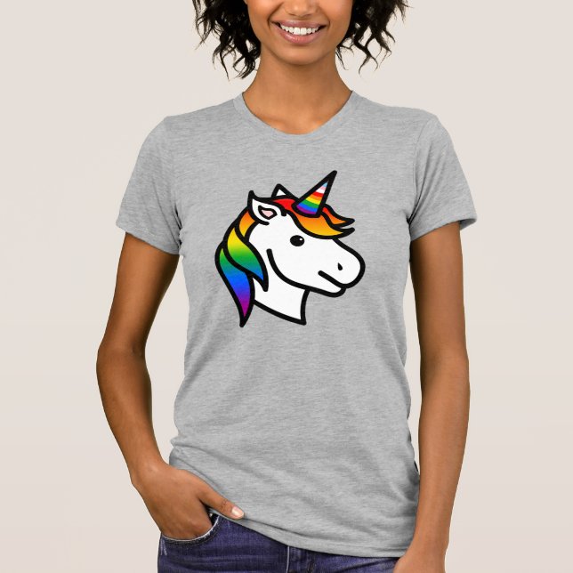 Cute Progress Pride Unicorn T Shirt (Framsida)
