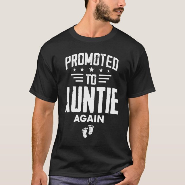 Cute Promoted To Auntie Again   Going To Be Aunt A T Shirt (Framsida)