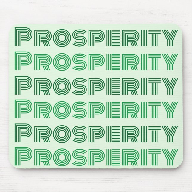 Cute Prosperity Grönt inspirational Musmatta (Framsidan)
