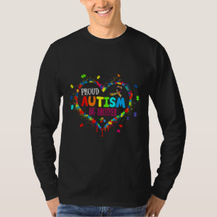 Cute Proud Autism Big Brother Heart Puzzle Autism T Shirt