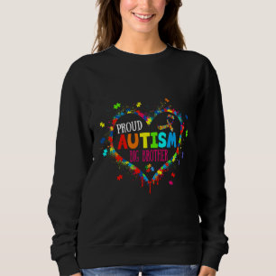 Cute Proud Autism Big Brother Heart Puzzle Autism T Shirt