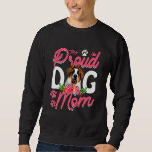 Cute Proud Bernard Hund Funny Mors dag Lång Ärmad Tröja