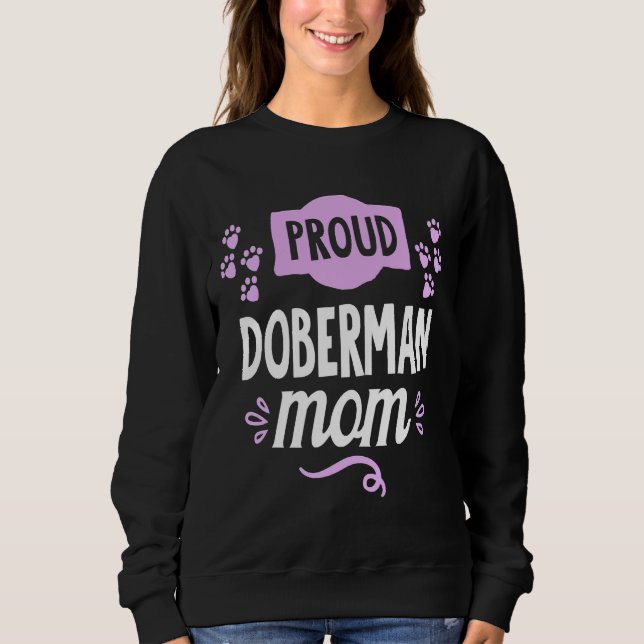 Cute Proud Doberman Mamma 378 T Shirt (Framsida)