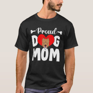 Cute Proud Pitbull Hund Mamma Funny Mors dag T Shirt
