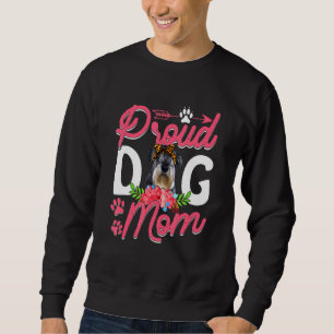 Cute Proud Schnauzer Hund Mamma Mors dag Lång Ärmad Tröja