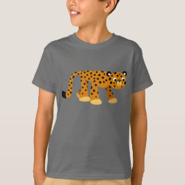 Cute Prowling Tecknad Cheetah Children T-Shirt