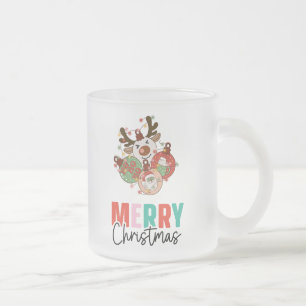 Cute-prydnadsföremål - God jul Frostad Glasmugg