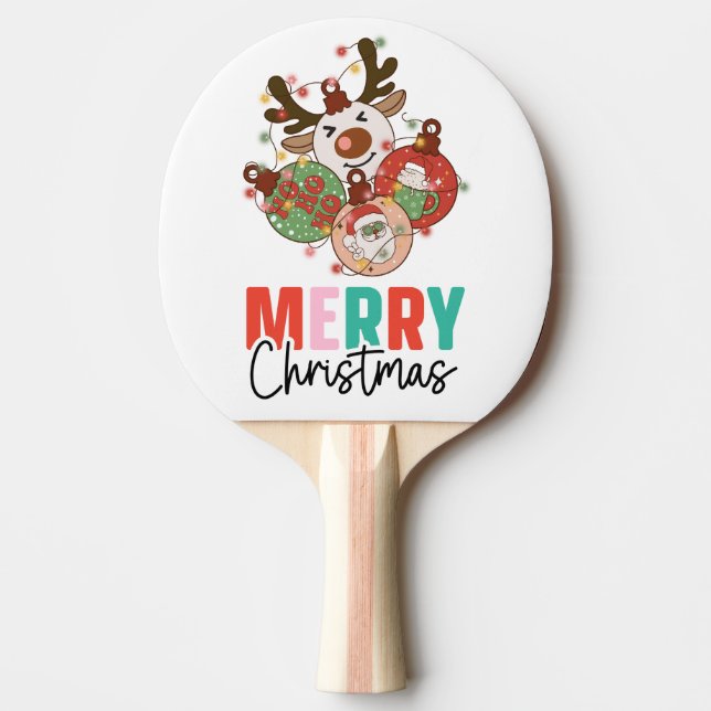 Cute-prydnadsföremål - God jul Pingisracket (Framsidan)