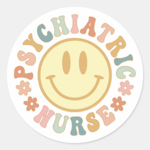 Cute Psych Nurse, Gift for Psychimic Nurse Runt Klistermärke