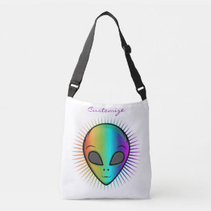 Cute Psychedelie Alien Head Thunder_Cove Axelväska