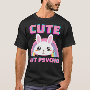 Cute, Psycho Sweet Rainbow Bunny Ljuny Satt T Shirt
