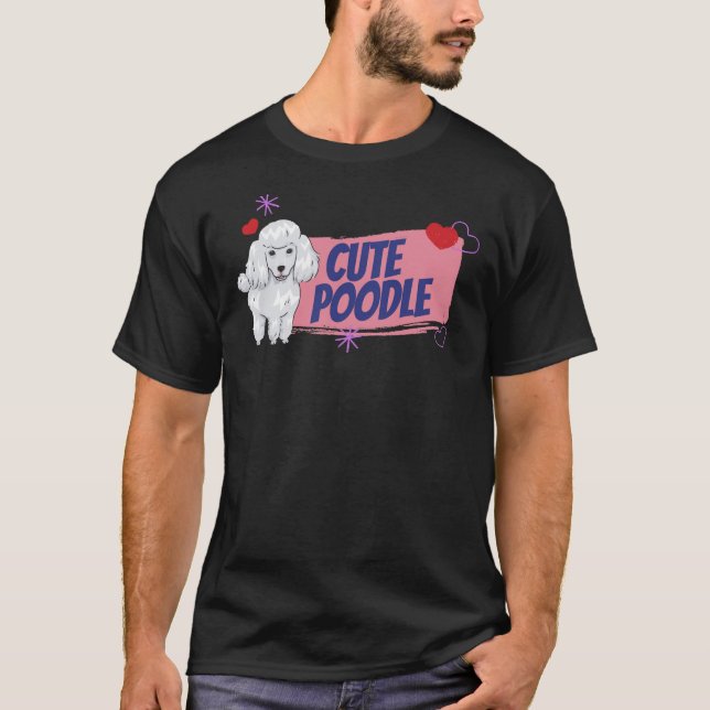 Cute Pudel Cockapoo Maltesisk Älskare Rolig hund o T Shirt (Framsida)