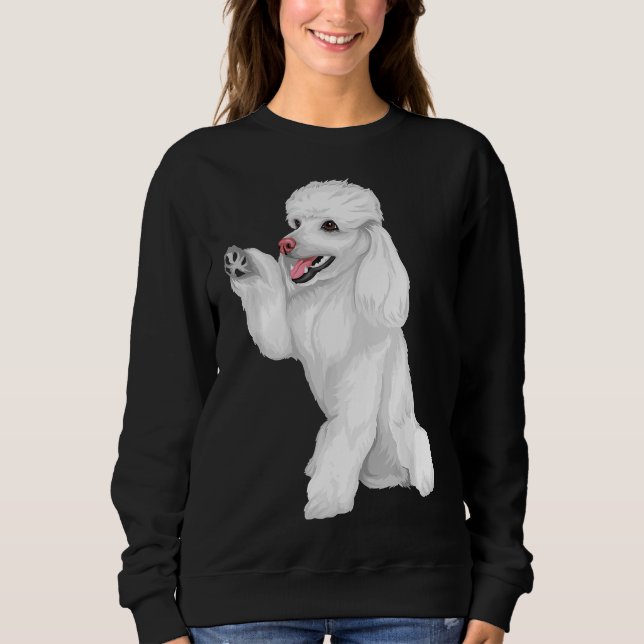 Cute Pudel Hund Ansikte Graphic T Shirt (Framsida)