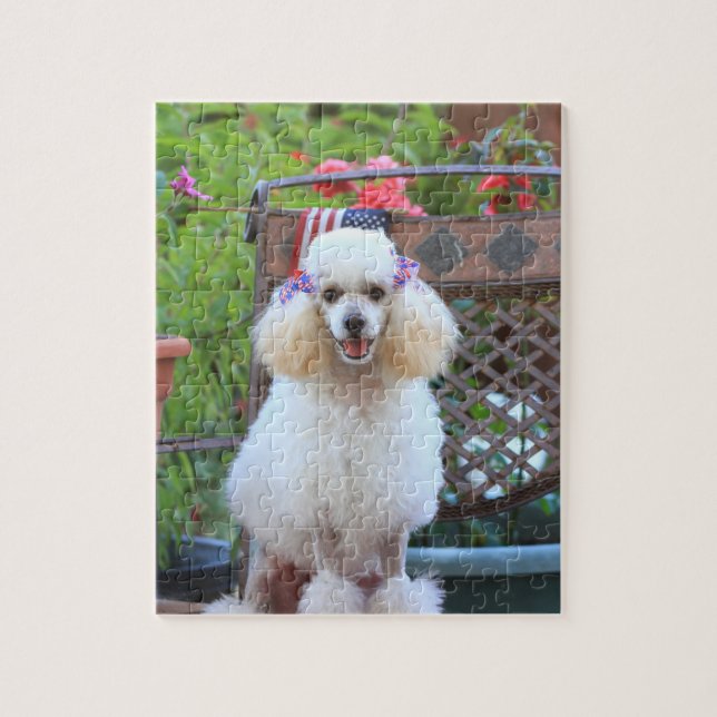 Cute Pudel Hund Jigszawa puzzle Pussel (Vertikal)