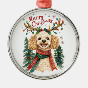Cute Pudel Hund Ornament