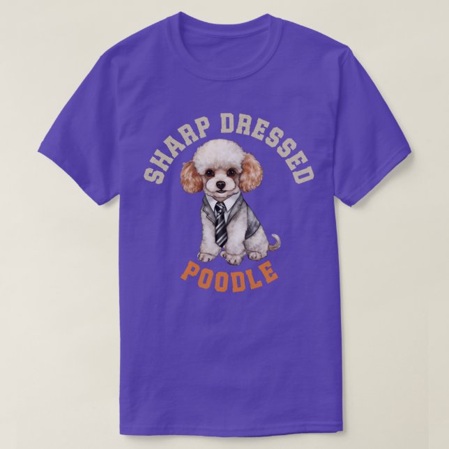 Cute Pudel Hund T Shirt (Design framsida)