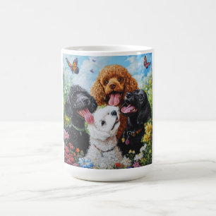 Cute Pudel Hundar Kaffemugg