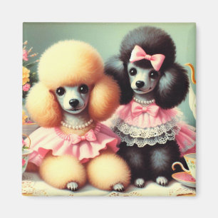 Cute Pudel Illustration Magnet