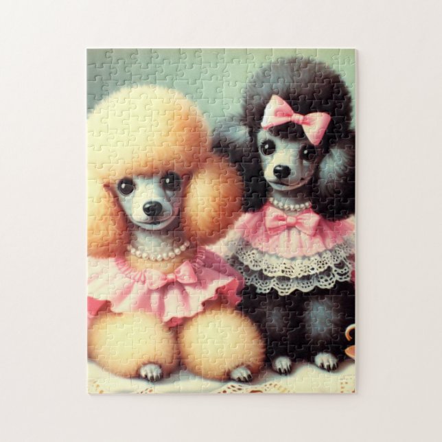 Cute Pudel Illustration Pussel (Vertikal)