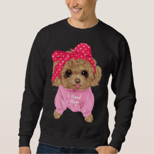 Cute pudel lång ärmad tröja