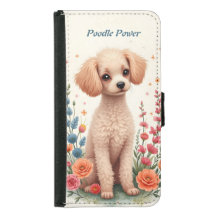 Cute Pudel och Flowers