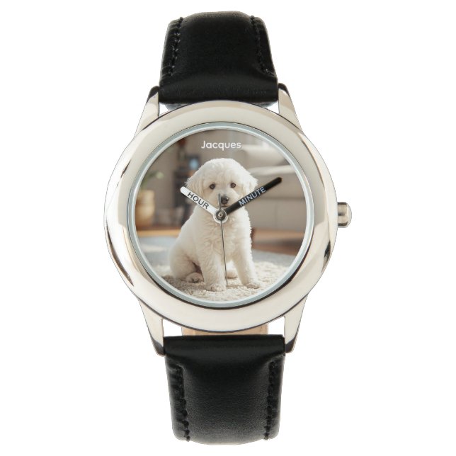 Cute Pudel Personlig Barn Watch Armbandsur (Framsida)