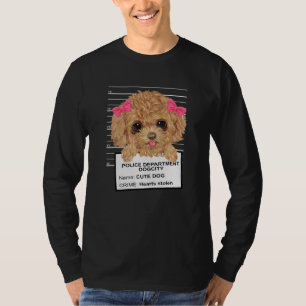 Cute Pudel Puppy Cute Pudel Puppy Mugshot Leksak P T Shirt