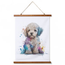 Cute Pudel Puppy Watercolor Art