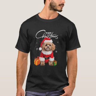 Cute Pudel Santa Hat God jul Träd Julafton do T Shirt